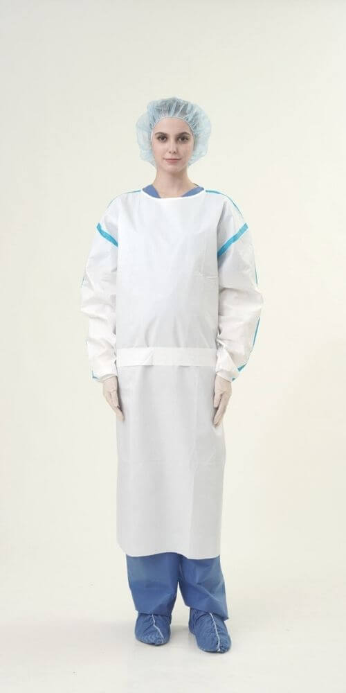 AAMI Level 4 PP+PE 63gsm Isolation Gowns with Tape 四級隔離衣-Medtecs美德醫療