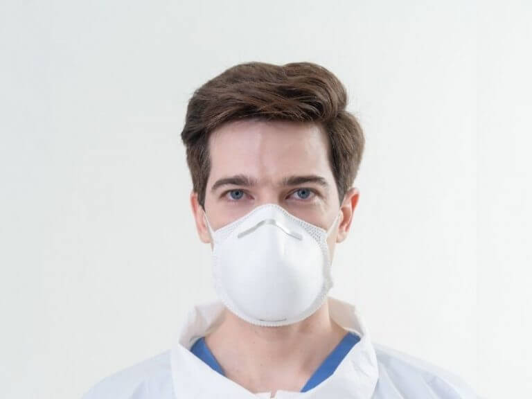 N95 Face-mask Respirator Full View