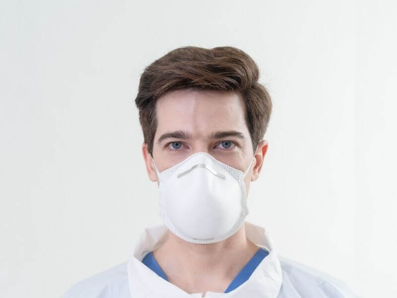 N95 Face-mask Respirator Full View