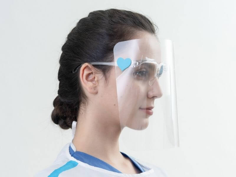 face shield with goggles - medtecs